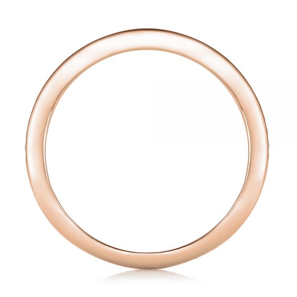 18k Rose Gold 18k Rose Gold Custom Diamond Wedding Band - Front View -  102256