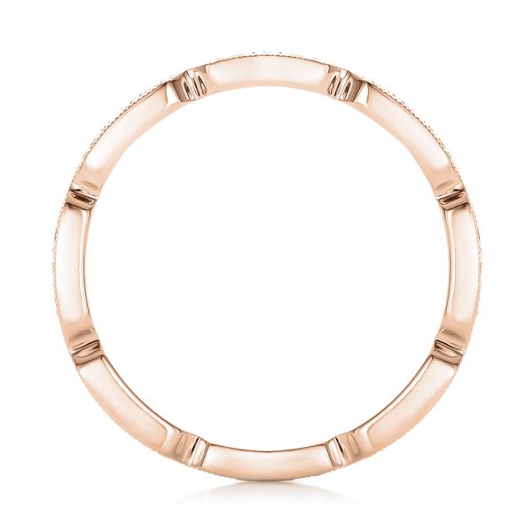 14k Rose Gold 14k Rose Gold Custom Diamond Wedding Band - Front View - 102259