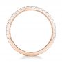 18k Rose Gold 18k Rose Gold Custom Diamond Wedding Band - Front View -  102291 - Thumbnail