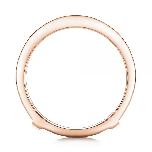 18k Rose Gold 18k Rose Gold Custom Diamond Wedding Band - Front View - 102362