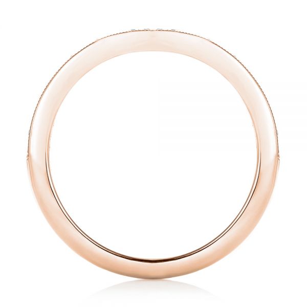 14k Rose Gold 14k Rose Gold Custom Diamond Wedding Band - Front View - 102454