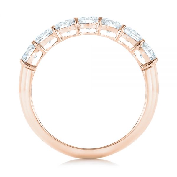 18k Rose Gold 18k Rose Gold Custom Diamond Wedding Band - Front View - 102746