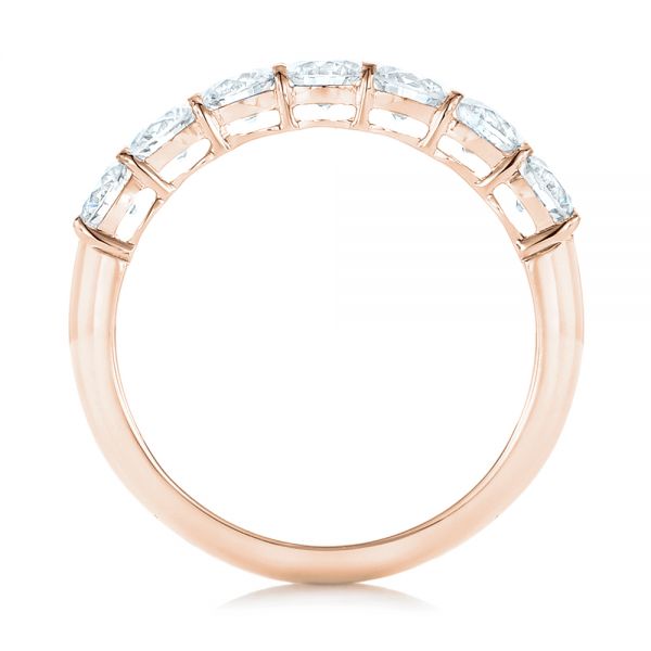 14k Rose Gold 14k Rose Gold Custom Diamond Wedding Band - Front View -  102746