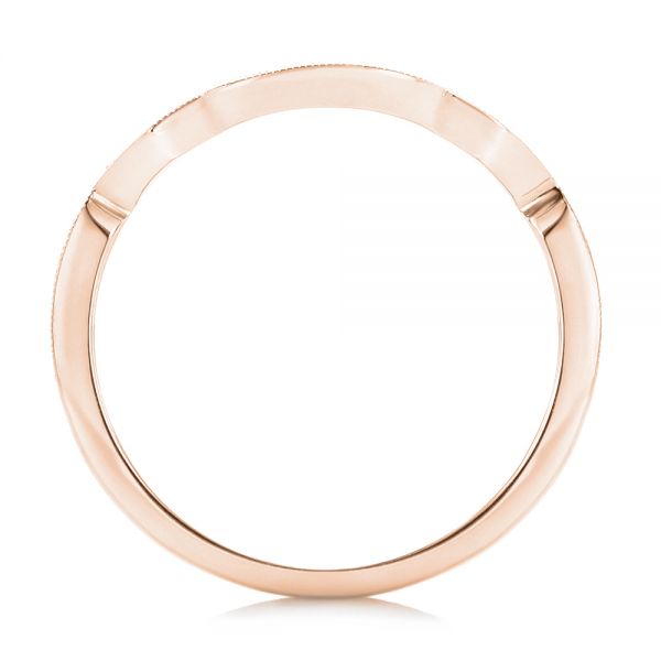 18k Rose Gold 18k Rose Gold Custom Diamond Wedding Band - Front View - 102784
