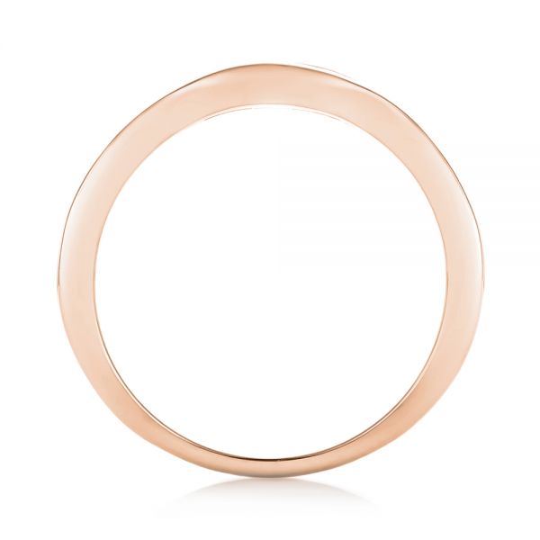 14k Rose Gold 14k Rose Gold Custom Diamond Wedding Band - Front View -  103136