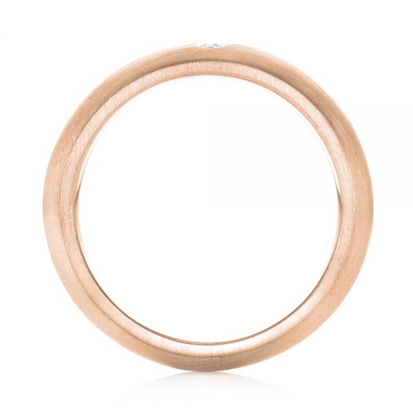 18k Rose Gold 18k Rose Gold Custom Diamond Wedding Band - Front View - 103378