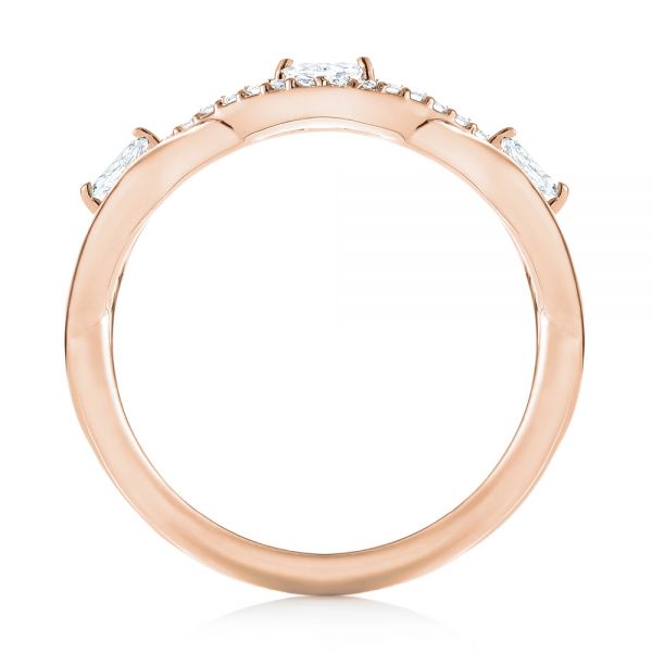 18k Rose Gold 18k Rose Gold Custom Diamond Wedding Band - Front View - 103419