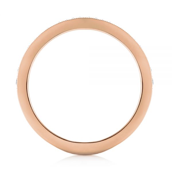 14k Rose Gold 14k Rose Gold Custom Diamond Wedding Band - Front View - 103506