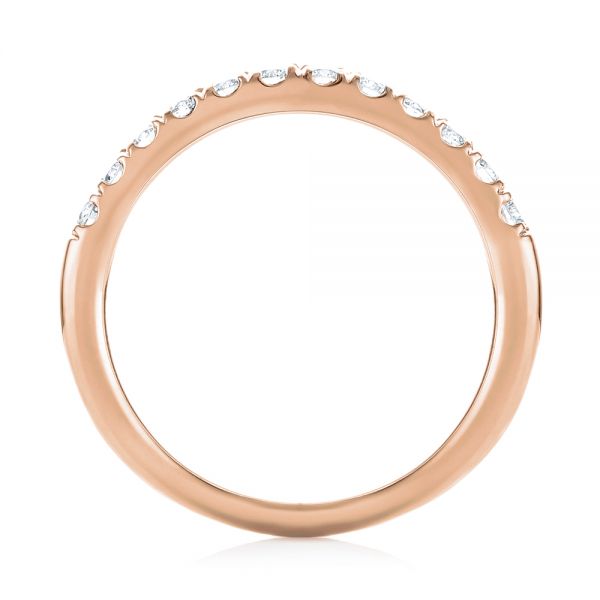 14k Rose Gold 14k Rose Gold Custom Diamond Wedding Band - Front View -  103522