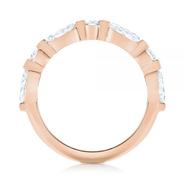 14k Rose Gold 14k Rose Gold Custom Diamond Wedding Band - Front View -  103913