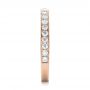 18k Rose Gold 18k Rose Gold Custom Diamond Wedding Band - Side View -  102043 - Thumbnail