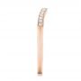 18k Rose Gold 18k Rose Gold Custom Diamond Wedding Band - Side View -  102406 - Thumbnail
