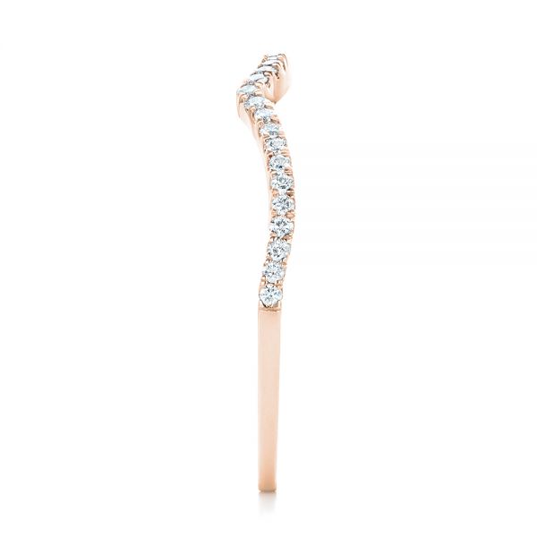 14k Rose Gold 14k Rose Gold Custom Diamond Wedding Band - Side View - 102753