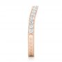 18k Rose Gold 18k Rose Gold Custom Diamond Wedding Band - Side View -  102887 - Thumbnail