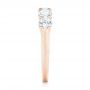 18k Rose Gold 18k Rose Gold Custom Diamond Wedding Band - Side View -  102953 - Thumbnail