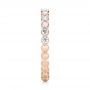 18k Rose Gold 18k Rose Gold Custom Diamond Wedding Band - Side View -  102962 - Thumbnail