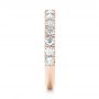 18k Rose Gold 18k Rose Gold Custom Diamond Wedding Band - Side View -  103140 - Thumbnail