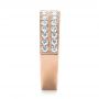 14k Rose Gold 14k Rose Gold Custom Diamond Wedding Band - Side View -  103506 - Thumbnail