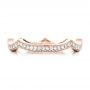 14k Rose Gold 14k Rose Gold Custom Diamond Wedding Band - Top View -  102121 - Thumbnail