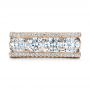 18k Rose Gold And 14K Gold 18k Rose Gold And 14K Gold Custom Diamond Wedding Band - Top View -  102182 - Thumbnail