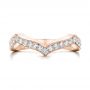 14k Rose Gold 14k Rose Gold Custom Diamond Wedding Band - Top View -  102234 - Thumbnail