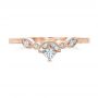 18k Rose Gold 18k Rose Gold Custom Diamond Wedding Band - Top View -  102262 - Thumbnail