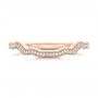 18k Rose Gold 18k Rose Gold Custom Diamond Wedding Band - Top View -  102300 - Thumbnail