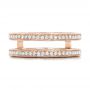 18k Rose Gold 18k Rose Gold Custom Diamond Wedding Band - Top View -  102362 - Thumbnail