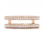 14k Rose Gold 14k Rose Gold Custom Diamond Wedding Band - Top View -  102362 - Thumbnail