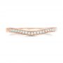 18k Rose Gold 18k Rose Gold Custom Diamond Wedding Band - Top View -  102406 - Thumbnail