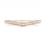 14k Rose Gold 14k Rose Gold Custom Diamond Wedding Band - Top View -  102406 - Thumbnail