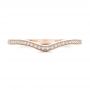 14k Rose Gold 14k Rose Gold Custom Diamond Wedding Band - Top View -  102454 - Thumbnail