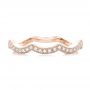 18k Rose Gold 18k Rose Gold Custom Diamond Wedding Band - Top View -  102484 - Thumbnail