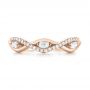 18k Rose Gold 18k Rose Gold Custom Diamond Wedding Band - Top View -  103419 - Thumbnail
