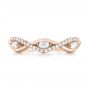 14k Rose Gold 14k Rose Gold Custom Diamond Wedding Band - Top View -  103419 - Thumbnail