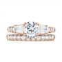 14k Rose Gold 14k Rose Gold Custom Diamond Wedding Band - Top View -  103522 - Thumbnail