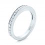  Platinum Custom Diamond Wedding Band - Three-Quarter View -  102043 - Thumbnail