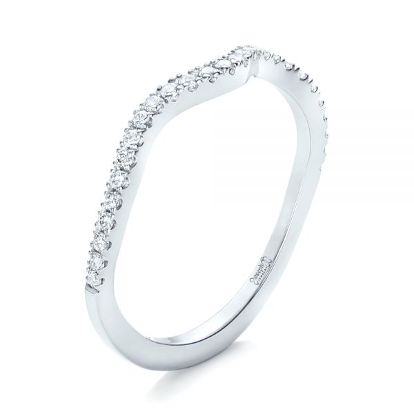  Platinum Platinum Custom Diamond Wedding Band - Three-Quarter View -  102149