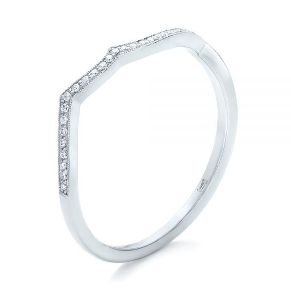  Platinum Platinum Custom Diamond Wedding Band - Three-Quarter View -  102204