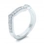 18k White Gold 18k White Gold Custom Diamond Wedding Band - Three-Quarter View -  102234 - Thumbnail