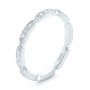 18k White Gold 18k White Gold Custom Diamond Wedding Band - Three-Quarter View -  102259 - Thumbnail