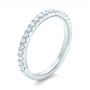 18k White Gold Custom Diamond Wedding Band - Three-Quarter View -  102291 - Thumbnail