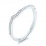 18k White Gold 18k White Gold Custom Diamond Wedding Band - Three-Quarter View -  102300 - Thumbnail