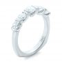  Platinum Custom Diamond Wedding Band - Three-Quarter View -  102301 - Thumbnail