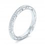  Platinum Custom Diamond Wedding Band - Three-Quarter View -  102350 - Thumbnail