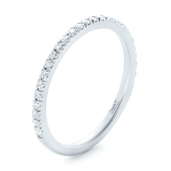  Platinum Platinum Custom Diamond Wedding Band - Three-Quarter View -  102351