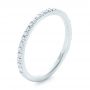 14k White Gold Custom Diamond Wedding Band - Three-Quarter View -  102351 - Thumbnail