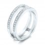  Platinum Custom Diamond Wedding Band - Three-Quarter View -  102362 - Thumbnail