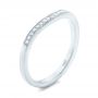 18k White Gold 18k White Gold Custom Diamond Wedding Band - Three-Quarter View -  102406 - Thumbnail