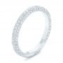  Platinum Custom Diamond Wedding Band - Three-Quarter View -  102414 - Thumbnail